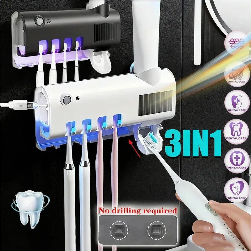 Smart Wall-Mounted Toothbrush Organizer